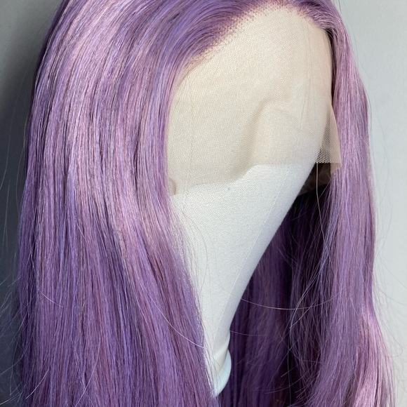 Long Purple Wavy Lace Front Wig - Picture 12 of 15